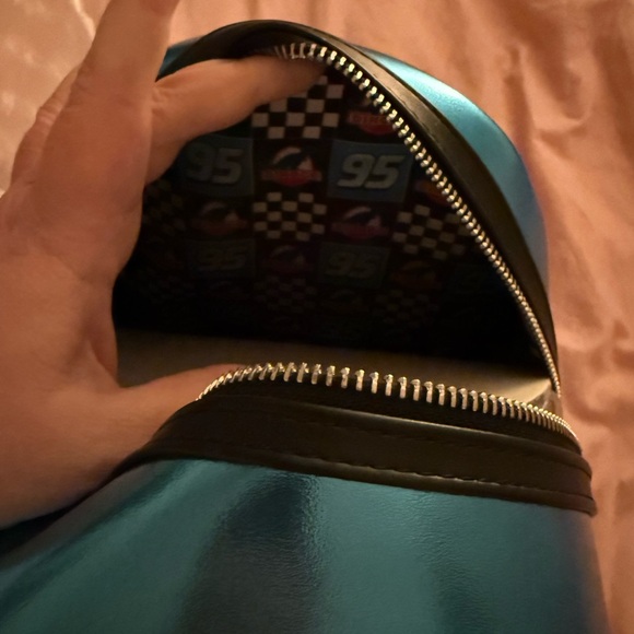 Loungefly LE Pixar Lightning McQueen Dinoco Blue Backpack - Picture 4 of 4